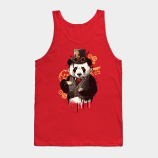 Steampunk panda Tank Top